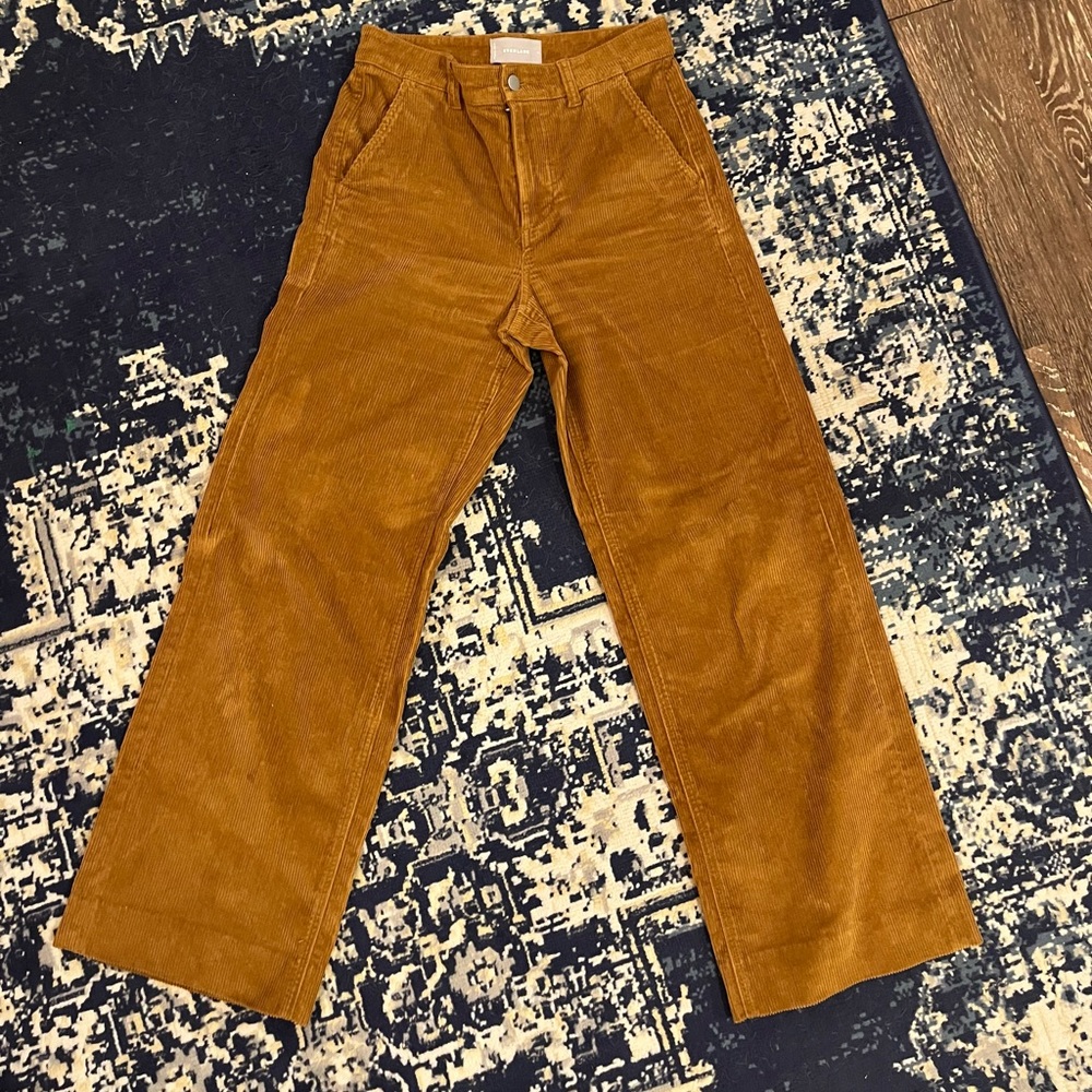 Everlane high waits wide leg corduroy pants size 4